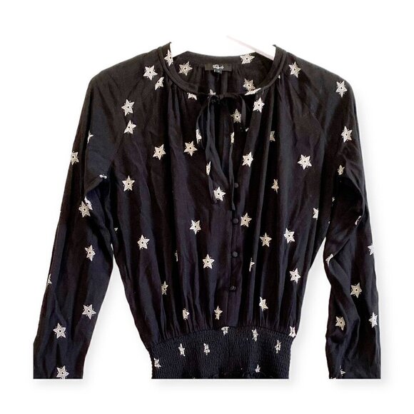 RAILS Jasmine Ruffle Hem Dress In Black Rivet Star, size XS - Picture 8 of 15